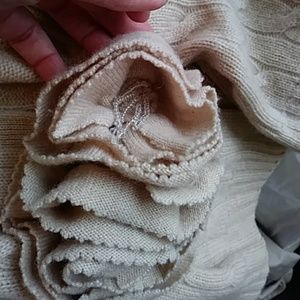 RALPH LAUREN BEIGE CASHMERE CARDIGAN, SML